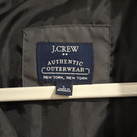 J. Crew Men's Charcoal Puffer Jacket - Picture 2 of 6